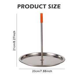 BBQ Vertical Skewer, 8.27"x7.88"(21x20cm) Stainless Steel Barbecue Spit Skewer Grill, Durable Vertical Grilling Rack Meat Spit for Steak, Chicken, Fish, Turkey, Kebab, for Home and Outdoor Use