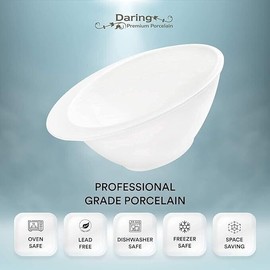 Party Small White Porcelain Serving Bowl Set (12 oz, 6 Pack) Party side dishes, cereal