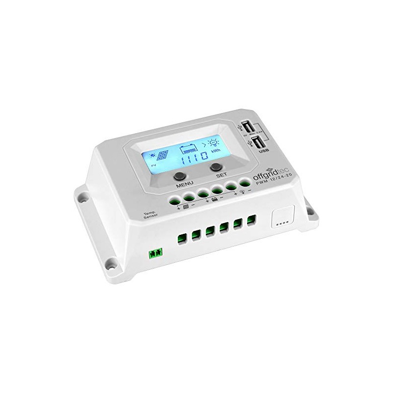 Offgridtec® PWM Pro charge controller series 12V / 24V, 10A