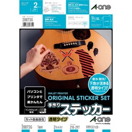 A-One 28873 Handmade Stickers, Transparent, Pack of 2