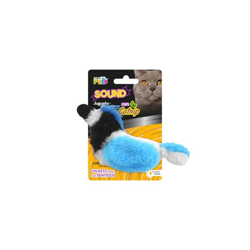 Fancy Pets Juguete para Gatos Sound Chara Azul Adicionado con