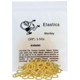 100 Pack Orthodontic Elastics Dental Rubber Bands Intraoral Elastic Bands Black Monkey (Light, 3.5 Oz, 3/8‘’)