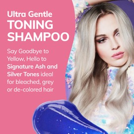 Fanola No Yellow Purple Shampoo - Purple Color Depositing Shampoo for Blondes, Bleached & Grey Hair - Formulated with Violet Pigment to Remove Brassy Tones from Hair (11.83 Fl oz)