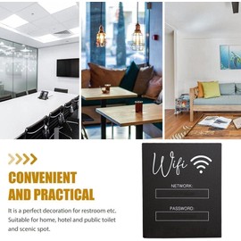 WiFi Password Sign, Chalkboard Style, Wifi Password Sign, Acrylic Table WiFi Sign for Home, Business and Guests (No Base)