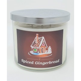 Clearance Priced ~ Spiced Gingerbread Candle ~ Gingerbread Scented Soy Candle ~ Available in Glass 3 Wick Jar & Mason Jar ~ All Natural Premium Soy Candle (Large 3 Wick)