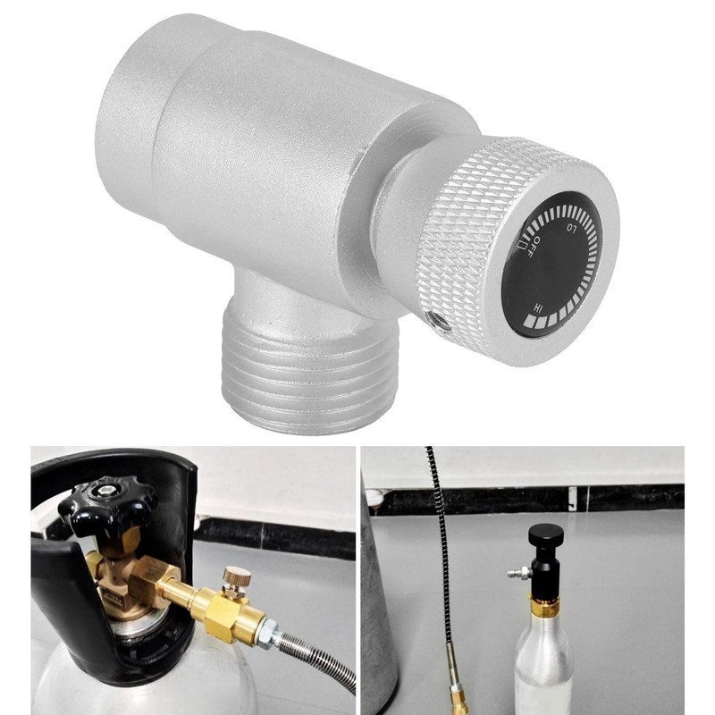 CO2 W21.8‑14 Thread Refill Adapter Connector Integrated Aluminum Soda Maker