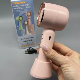 Unbranded Mini Portable Fan w Base Small Handheld Fan For Lash Face 3 Speeds Rechargeable