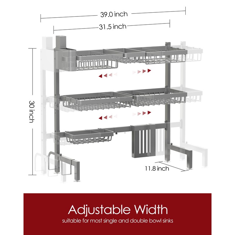 Sakugi Dish Drying Rack - Over The Sink Dish Drainer