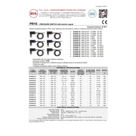 P.A. PR16: 1/4 in M Pressure Switch w/Brass Nipple, 3650 psi, Blue