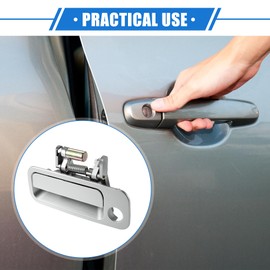 VekAuto Automotive Front Left Driver Side Exterior Door Handle Compatible for Toyota Camry 1997-2001, Durable Plastic Silver Tone