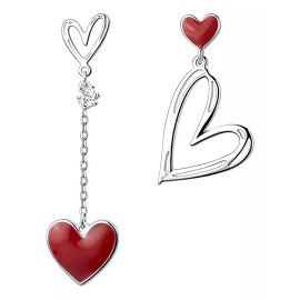 Deluxe Aretes Zirconia Corazón Pendientes Para Mujer Regalo Amor