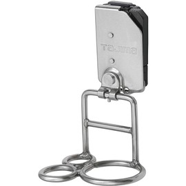 Tajima SFKHS-H3M Removable System Detachable Tool Holder, Heavy Duty Thick Stainless Steel, 3 Holes Hammer, Freely, Easy to Put on and Take Off, Attach to Belt Later, Easy to Replace Waist Tools,