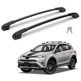260LBS Heavy Duty Roof Rack Crossbars for 2019-2025 RAV4 (NOT for Adventurer and TRD Off-Road) with Anti-Theft Lock, Aluminum Cross Bars Rooftop Luggage Kayaks Bicycles Snowboard Canoe Carrier