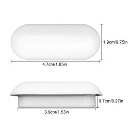 LICQIC 4 Pcs Toilet WC Seat Buffer Set, Universal Toilet Bumper Replacement Cushioning Pads, Toilet Seat Bumper Noise Dampening Bumpers Gasket Toilet Seat Buffer Set (White)