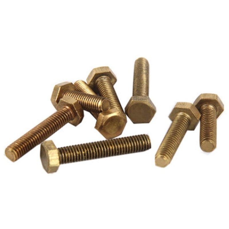 Yudesun 3Pcs M10x60mm Hex Bolts Screws Brass Hardware Machine Fasteners