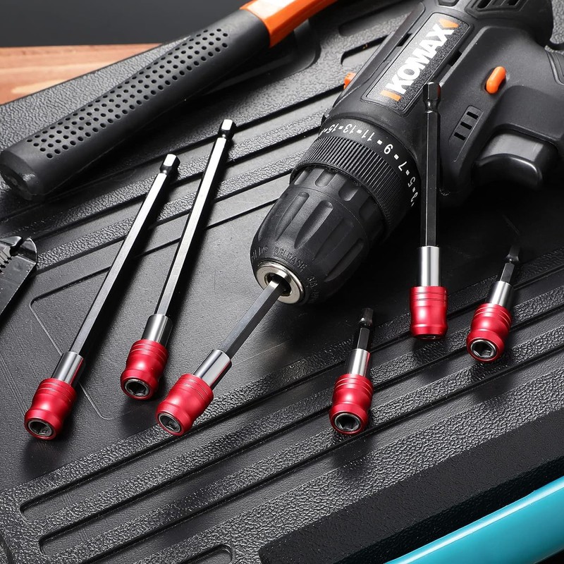 LxcshLjx 4Pcs Drill Bit Extension Set, Magnetic Screwdriver Bit Holder,
