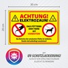 High-Quality Sign Made of Aluminium Dibond with Anti-Graffiti Paint "Achtung