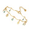 SAFIGLE Life Tree Pendant Anklet Chain Women's Foot Bracelet Gold