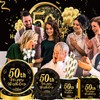 50th Birthday Party Supplies Tableware-Complete Pack Include 50th Birthday Party