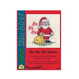Mouseloft Mini Cross Stitch Kit - Ho Ho Ho Santa, Christmas Collection