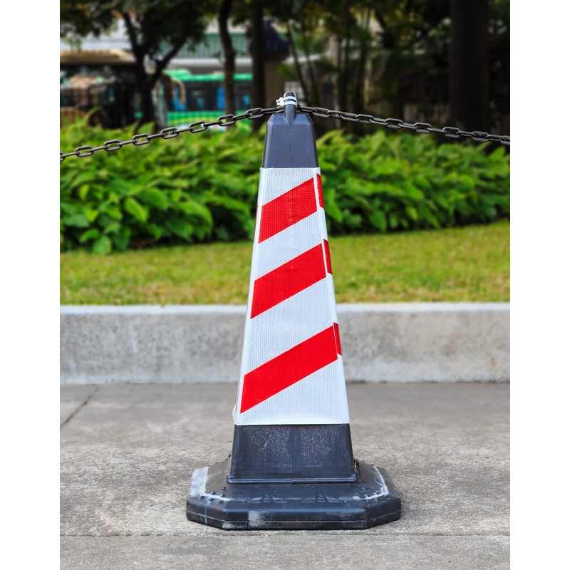 QWORK® 5M x 6mm Chain Link Fence, Plastic Chain Barrier