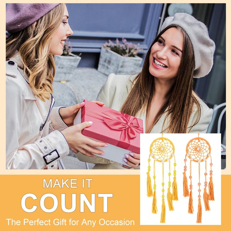 INFUNLY 12 Sets Small Dream Catcher Kit Boho DIY Mini