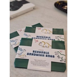 Brightstar Reusable Plastic Sandwich Bags- Blue and Green by Brightstar Products LOT OF 3