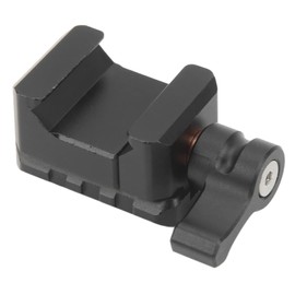 Akozon NATO Rail Clamp, Aluminum Alloy Quick Release Lock Clamp with 1/4 Inch 3/8 Inch Thread for Arri Locating Hole Cold Shoe Mount Camera Cage Expansion