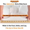 Extra Wide Comfort Fit Athletic Crew (Mid-Calf) Socks for Men