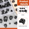 Tanstic 48Pcs Cage Nuts Snap-in Cage Nuts Rack Mount Cage