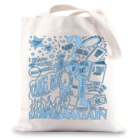 BWWKTOP Singer Inspired Tote Bag Music Album Lover Gifts Song Lyric Grocery Bags For Women Girls, Take Breath Tg, 14.56" x 12.59"