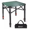 VILLEY Folding Camping Square Table Lightweight Aluminum Adjustable Square Table