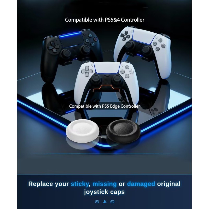 Ferkurn Replacement Thumb Grips Cap Compatible with PS5/4 Controller Edge