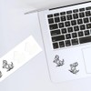 4 x Small 50mm 'Goofy Dinosaur' Transparent/Clear Sticker Decals for