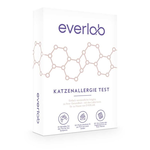 EVERLAB Cat Allergy Test - Quick & Easy Test | Detailed Assessment | Self-Test for Home