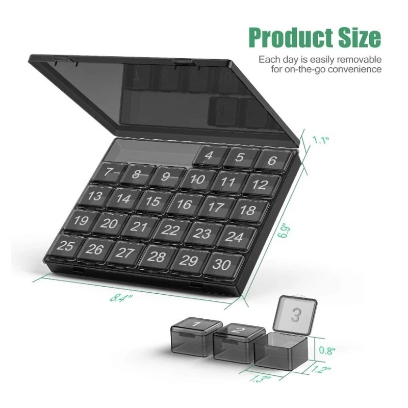DOHIMGIO Monthly Pill Organizer Once a Day 30 Day Pill