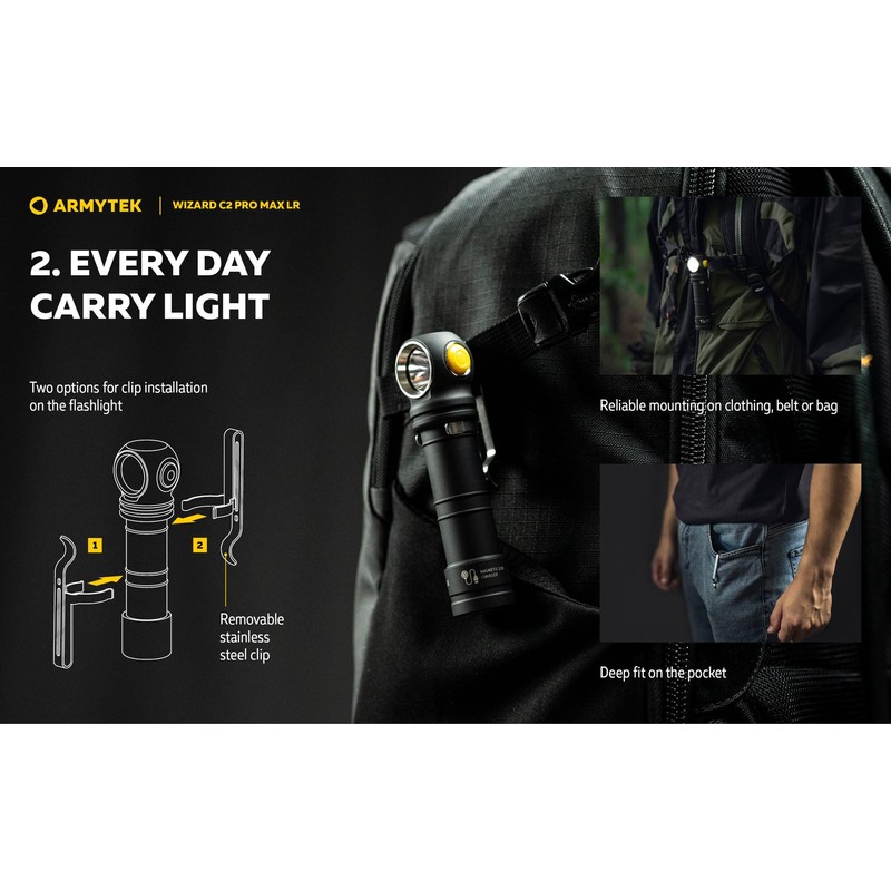 Armytek Wizard C2 Pro Max LR - 3870 Lumens Warm