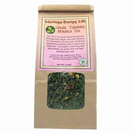Moringa Loose Leaf Tea by Moringa Energy Life, Ayurveda Tea Loose, Turmeric Ginger (Keto, Paleo, Gluten-Free, Non-GMO, Vegan, Caffeine-Free)