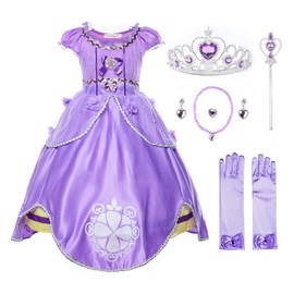 JerrisApparel Girls’ Princess Sofia Costume Dress / Birthday Party Dress