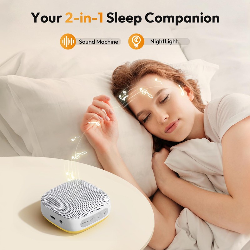 Portable Sound Machine for Travel, White Noise Sound Machine for