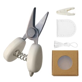 Stainless Steel Mini Scissors with Protective Cover, Paper Cutter Pocket Paper Rope Craft Shredder Sewing Scissors Small with Box for Travel, Sewing, Embroidery