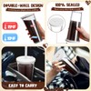 Honeydak 4 Pack Reusable Iced Coffee Cups with Lids and