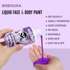 BOBISUKA Light Purple Face Body Paint Liquid Texture Washable Non