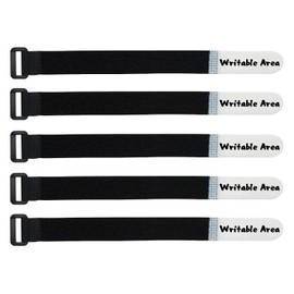 Mr-Label Unique Writable Cable Ties - Reusable Fastening Cable Straps - Identify Quickly Cable Labels - for Cord Management (20 Pcs Fastener)