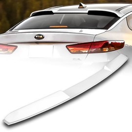 Q1-TECH, Rear Window Roof Spoiler Compatible with 2016-2020 Kia Optima EX LX S SXL SX Hybrid Plug-in, ABS Rear Window Roof Visor Spoiler Wing, Pearl White, 2017 2018 2019