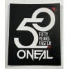 O’Neal O'Neal 50 Fifty Years Faster logo Dirtbike Motocross BMX