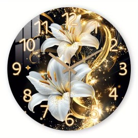 OEM Customized 60x60cm Glass Wall Clock Large Modern Design Silent Non-Ticking for Promotional Business Gift Wall Decorationcolor: 60*60, sheet size: 24 inch