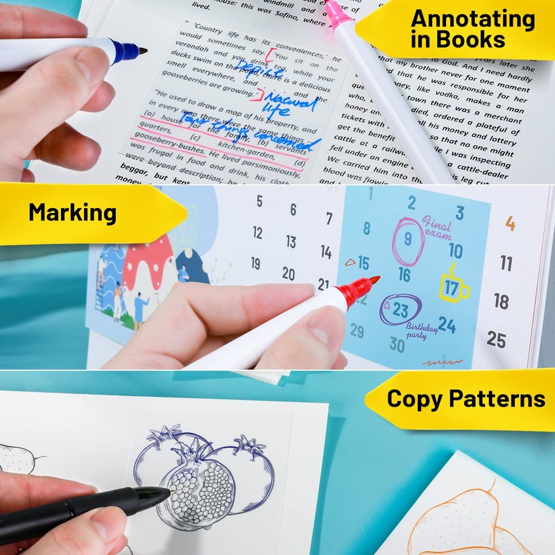 LEOBRO 720PCS Transparent Sticky Notes, Transparent Self-Stick Note Pads 75×75mm