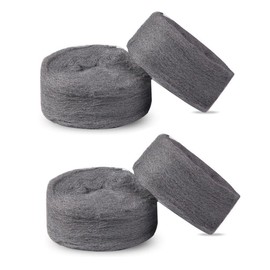 4 Pack Steel Wool, 11.5FT 0000 Steel Wool for House & Garage - Keep Mice Away from Holes, Pipelines, Vents in Garden, House; Protect Commercial & Residential Properties from Rats and Mice