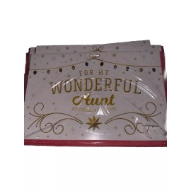 PS greetings Merry Christmas Wonderful  Aunt - Envelope 064 Pretty Beautiful